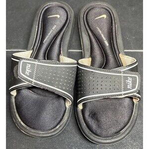 Nike Womens Comfort 360883-011 Black Memory Foam Slip-On Slide Sandals Size 7